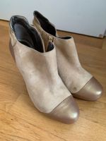 Navyboot Damen Stiefeletten beige-gold NEU