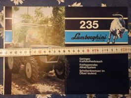 Original Oldtimer Traktor Prospekt Lamborghini 235 Deutsch