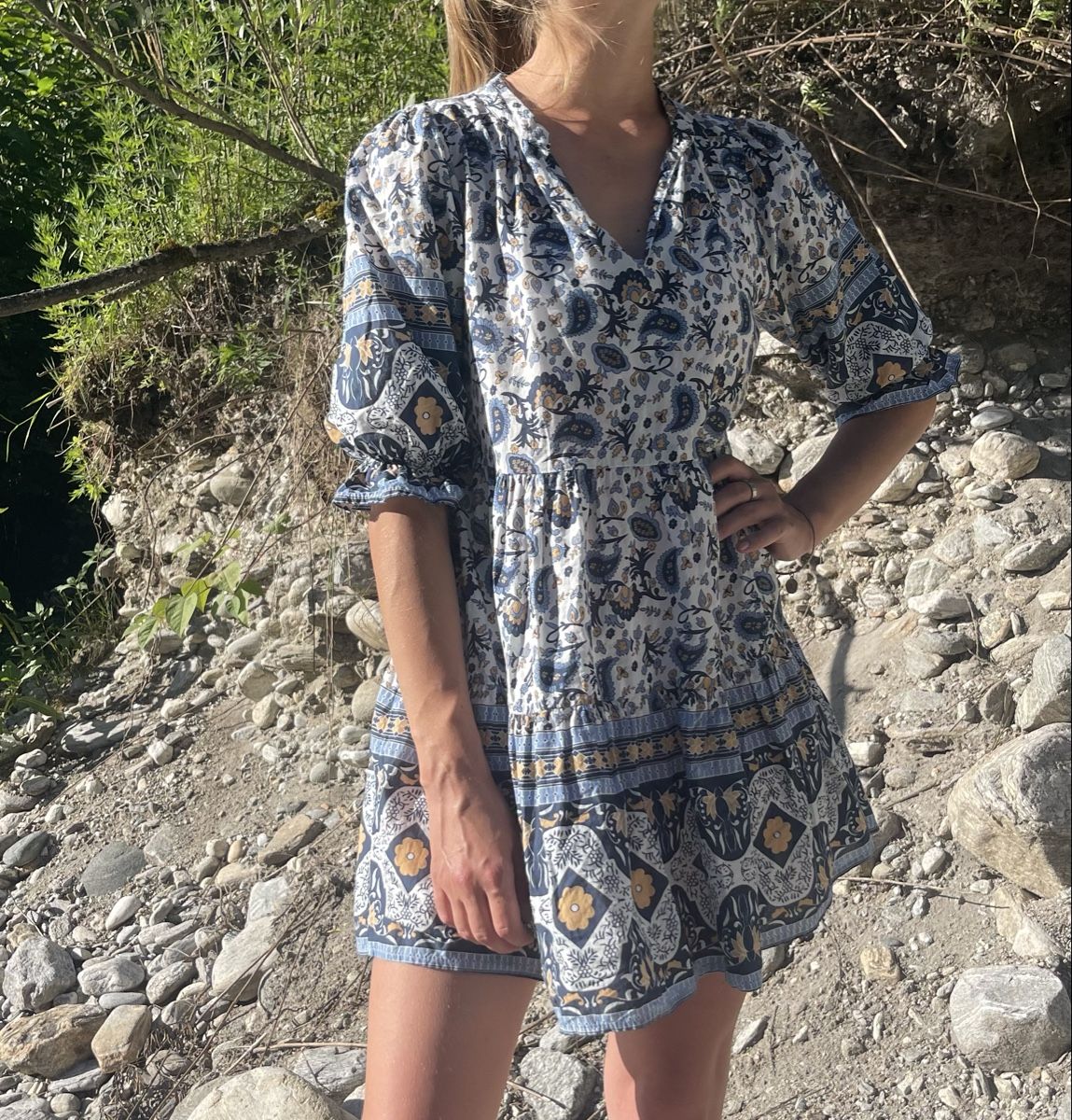 Vestiti: Vestito di cotone boho-chic con stampa floreale-1size – Nuovo (secondo la descrizione) da Gordevio venduto da LanaZimm 4