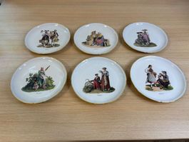 Lot de 6 assiettes “Semaine suisse” Langenthal
