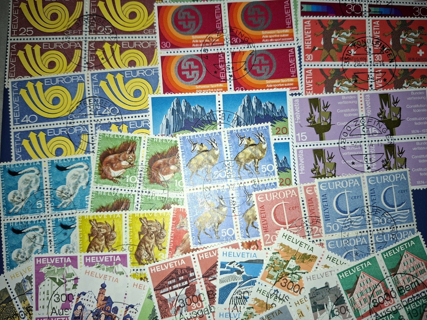 Alle Briefmarken: Lot 4er Blocks Werbemarken / div – Gebraucht aus Balgach von SIMEON27 2