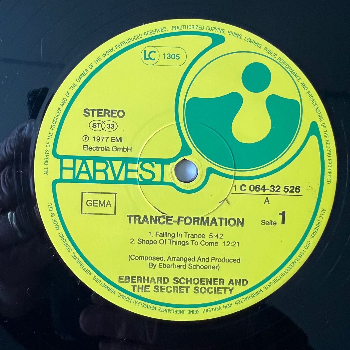 Schallplatten: Eberhard Schoener - Trance-Formation / 1. D-Press. 1977 – Gebraucht aus Gais von soundcave57 4
