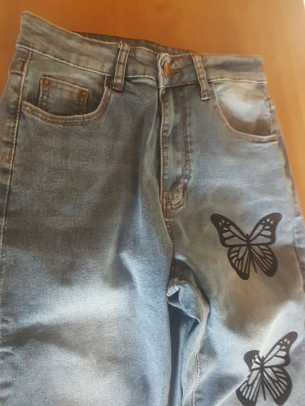 Jeans: Pantalon jeans bleu taille S 85% coton – Usato da Villiers venduto da san_jn5w 2