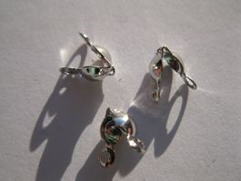 50 Kalotten längs, metall 7x4mm