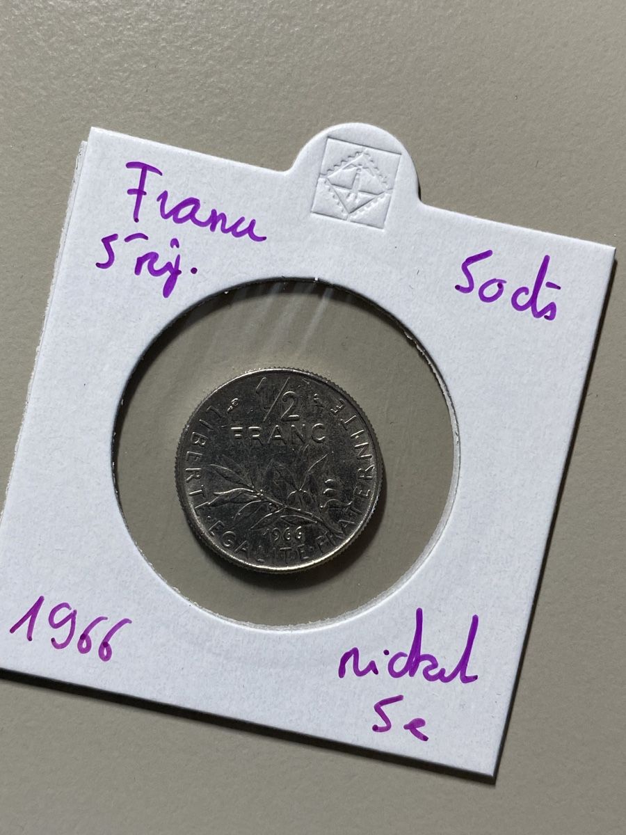 Alle Münzen: France - 50 centimes - 1966 – Gebraucht aus Payerne von Mike1682