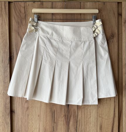 STRENESSE BLUE Designer Faltenrock Gr. 40 Beige Plissee