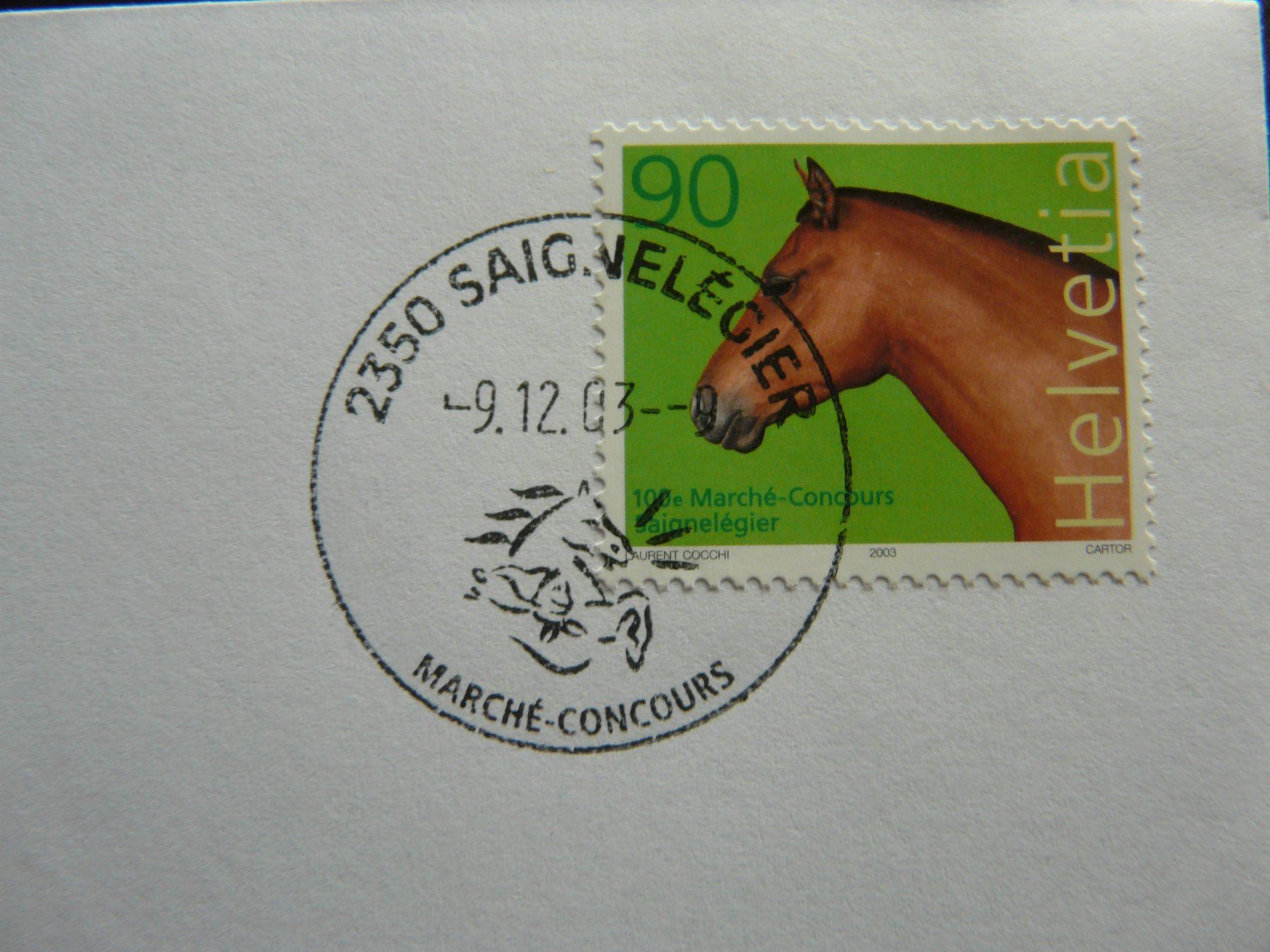 Enveloppes & pochettes d'envoi: Couvert 100. Marche Concours Saignelegier 2003 – D'occasion à Grossaffoltern par Prinzessin57 1