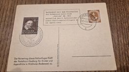 1952 8. Öst. Kinderdorf- Ballonflug Mitläufer Selten!