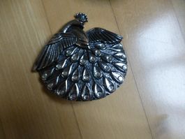 Gürtelschnalle Pfau-Motiv