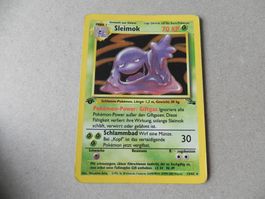 Hollogramm Hollo Pokémon Sammelkarte Sleimok 1. Edition 1999