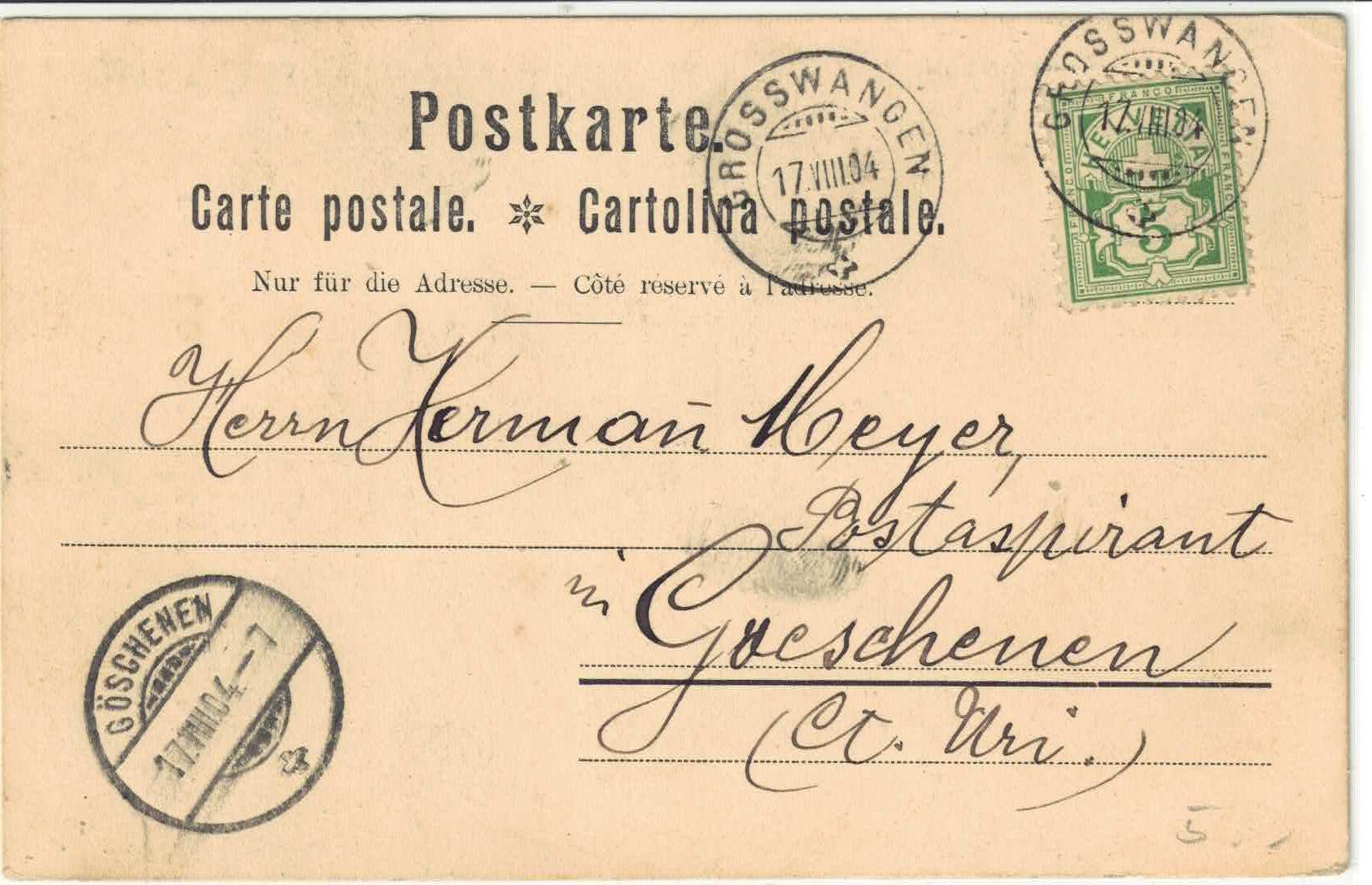 Cartes postales: Pfarrkirche Grosswangen – Défectueux à Ettingen par Kartenplanet 1