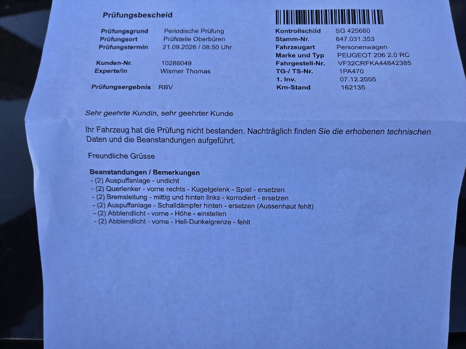 Peugeot Automobili: Peugeot 206 2.0 RC – Usato da Gossau SG venduto da mai_zmd7 7
