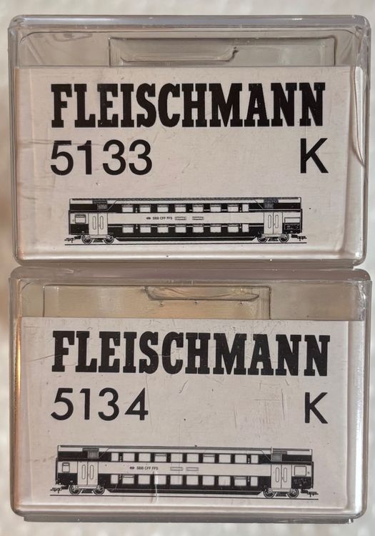 Fleischmann Leerkarton für ZVV S-Bahn Wagen 5133, 5134 (Gebraucht) in ...