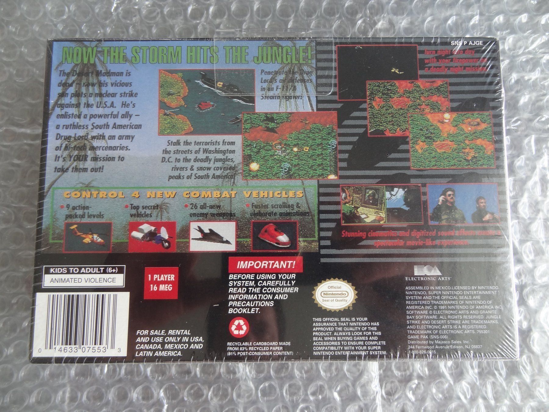Spiele: JUNGLE STRIKE snes Super Nintendo US NEU – Neu und originalverpackt aus Lyss von Famicom 1