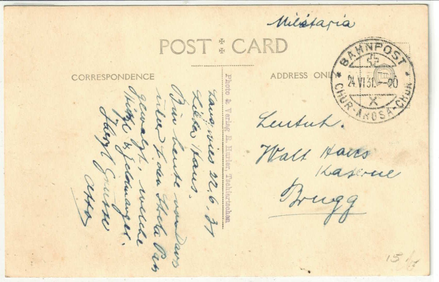 Cartoline postali: Langwies - Dorfpartie – Usato da Ettingen venduto da Kartenplanet 1