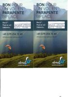 2 Bons parapente biplace + photos â Nendaz, valeur 400.-