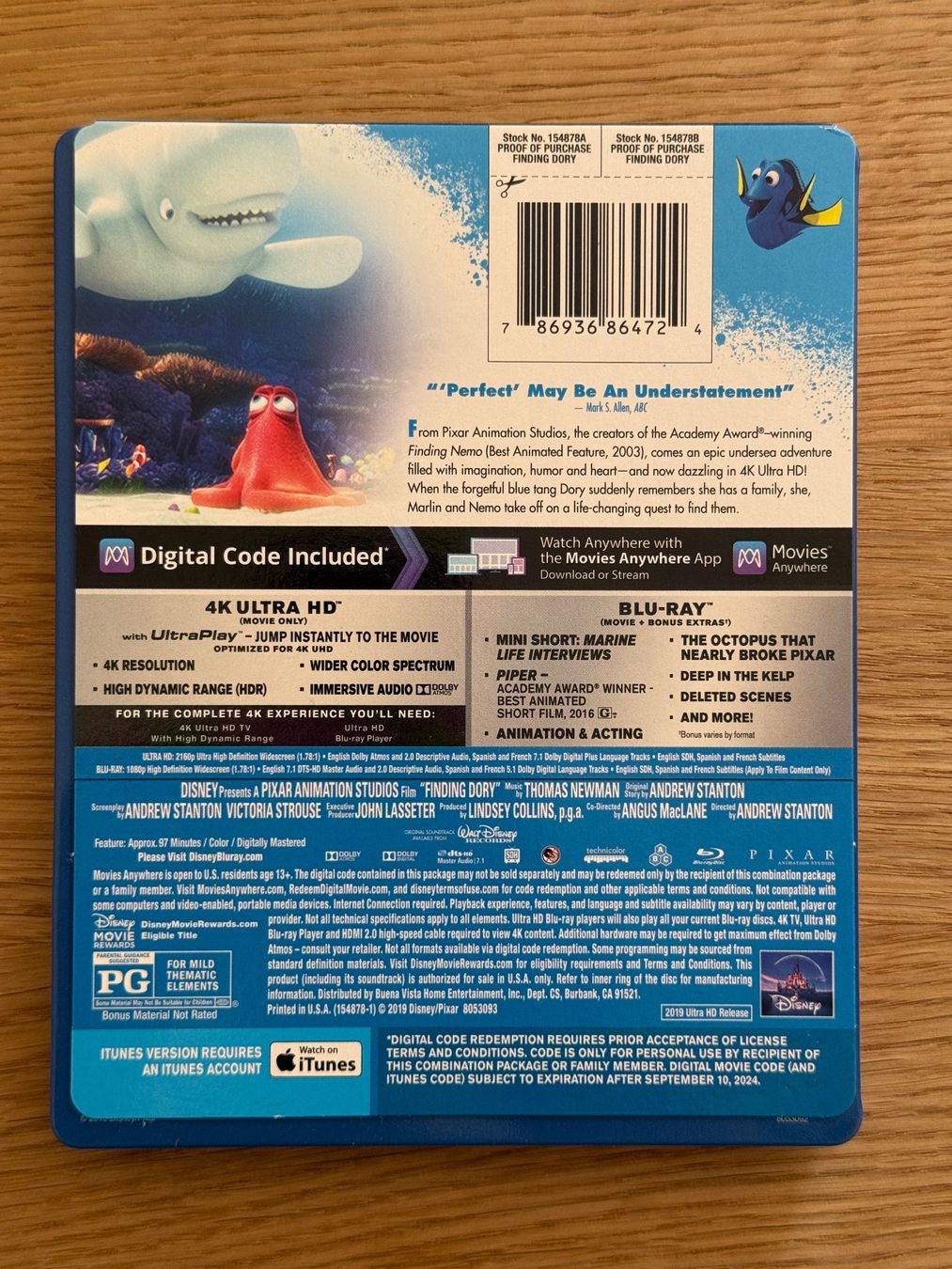 Tutti i DVDs: Finding Dory Steelbook 4k Bluray – Usato da Wallisellen venduto da Art_Vendorlay 1
