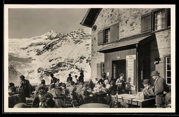 Cartoline postali: Alp Grüm, Restaurant Belvedere mit Gäs – Usato da Berlin venduto da bartko-reher