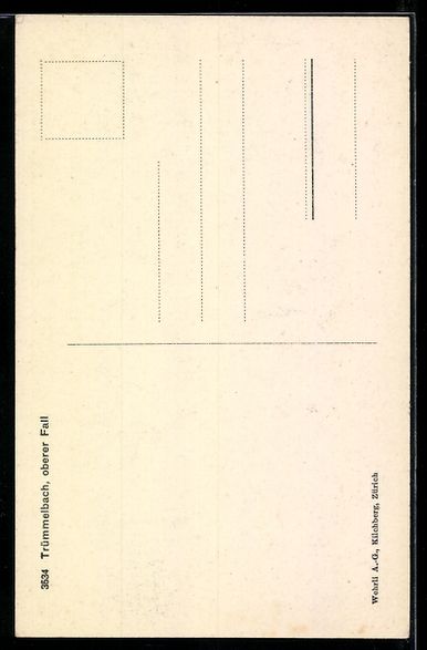 Cartes postales: AK Trümmelbach, oberer Fall – D'occasion à Berlin par bartko-reher 1
