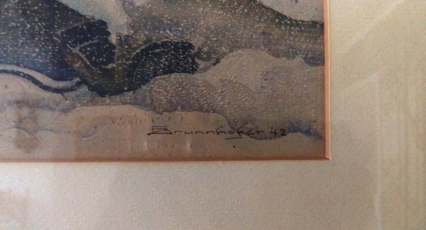 Dipinti: Fritz Brunnhofer,Es schnejelet,es bejelet – Usato da Zürich venduto da artsandstuff 1