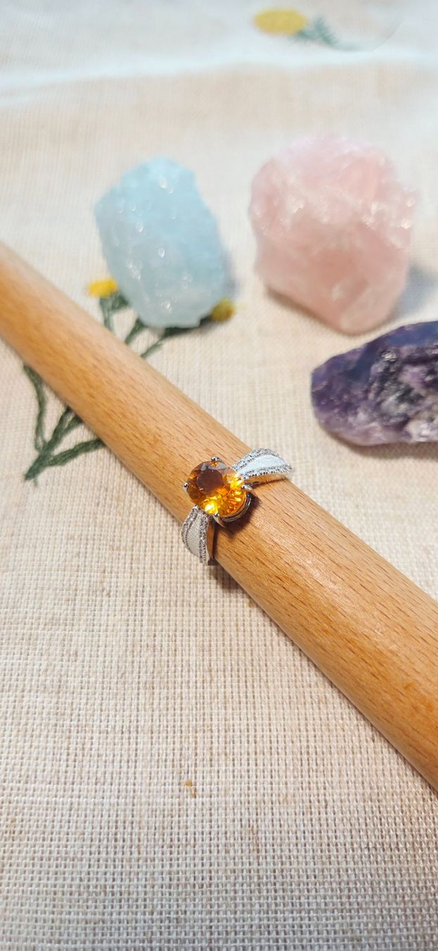 Anelli: NEW - S925 Citrine Ring (Adjustable) – Nuovo (secondo la descrizione) da Zürich venduto da cin_wcf6 4