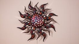 Design Wandlampe Sonne Metal Kunsthandwerk