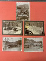 Historische Fotografie Brückenbau um Va. 1900 5 Stk