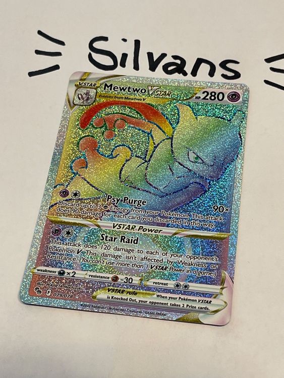 most expensive pokemon card illustrator Mewtwo VSTAR Pokemon GO s10b 084/071 HR Rainbow Japanese Pristine CGC  TBC  Games