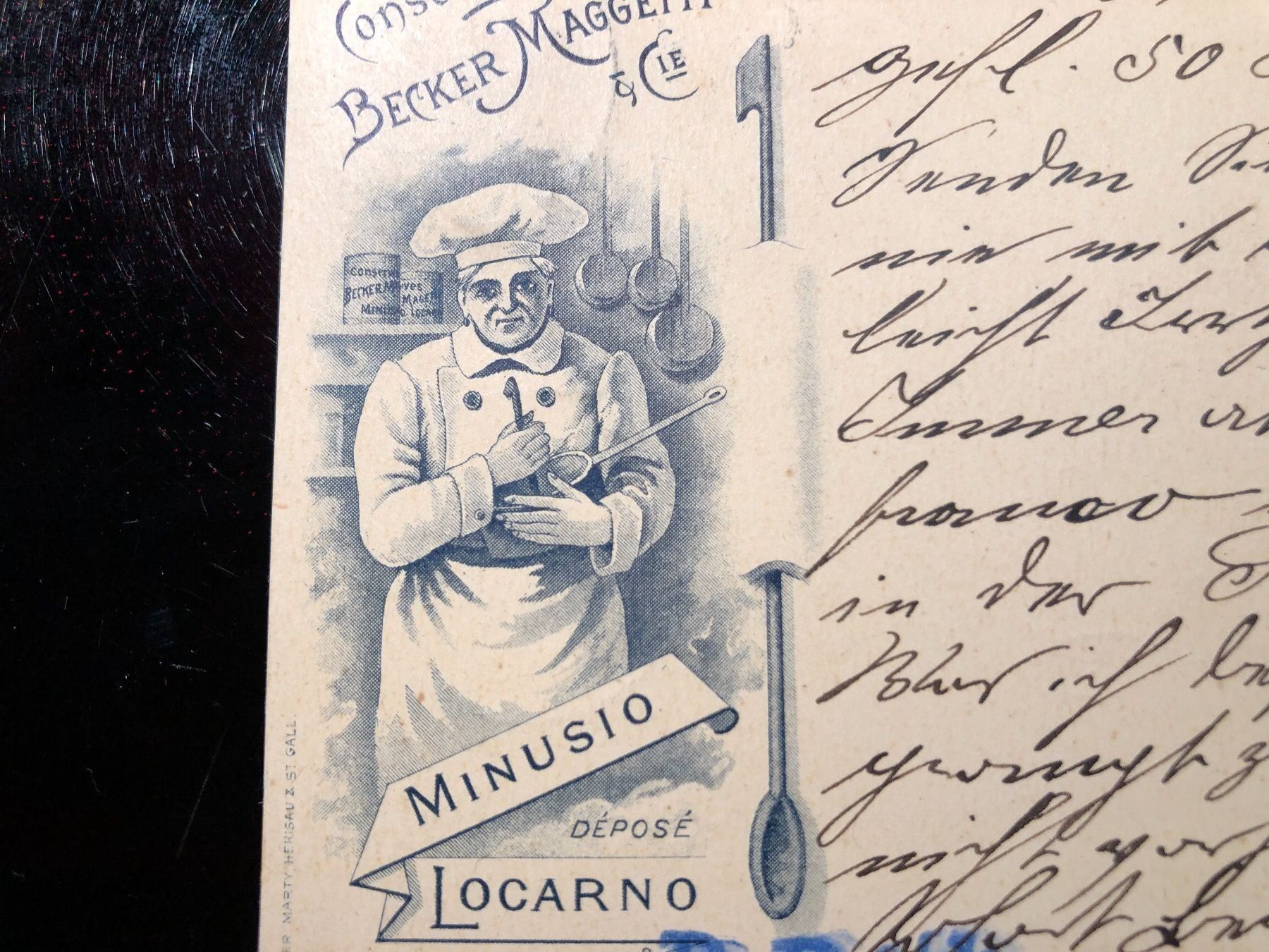 Cartoline postali: Becker Maggetti Minusio 1898 !!! – Usato da Lufingen venduto da Rac0 1