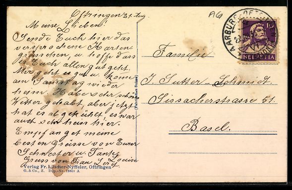 Cartoline postali: Oftringen, Kinder mit Fahrrädern auf de – Usato da Berlin venduto da bartko-reher 1