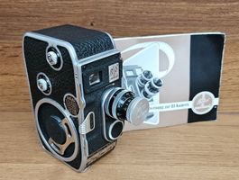 Paillard-Bolex B8 Filmkamera mit Kern Switar 12.5mm + Tasche