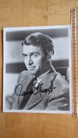 James Stewart, Original Autogramm auf Grossfoto in s/w