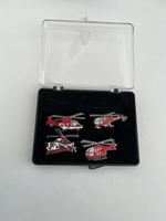 4er Set REGA Helikopter Pins, neuwertig, Rarität!