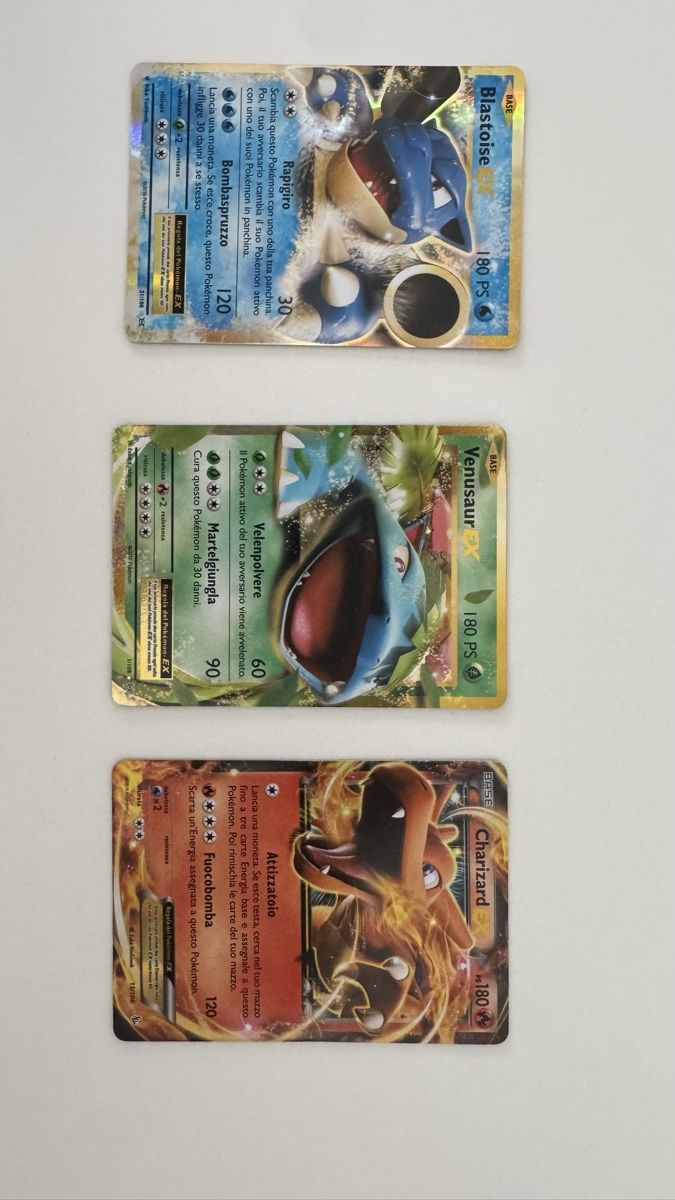 Pokémon Carte collezionabili: Pokemon charizard venusaur blastoise – Usato da Caslano venduto da tuning21 1