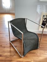 vintage; orig. design aus den 70er, chrom rattan