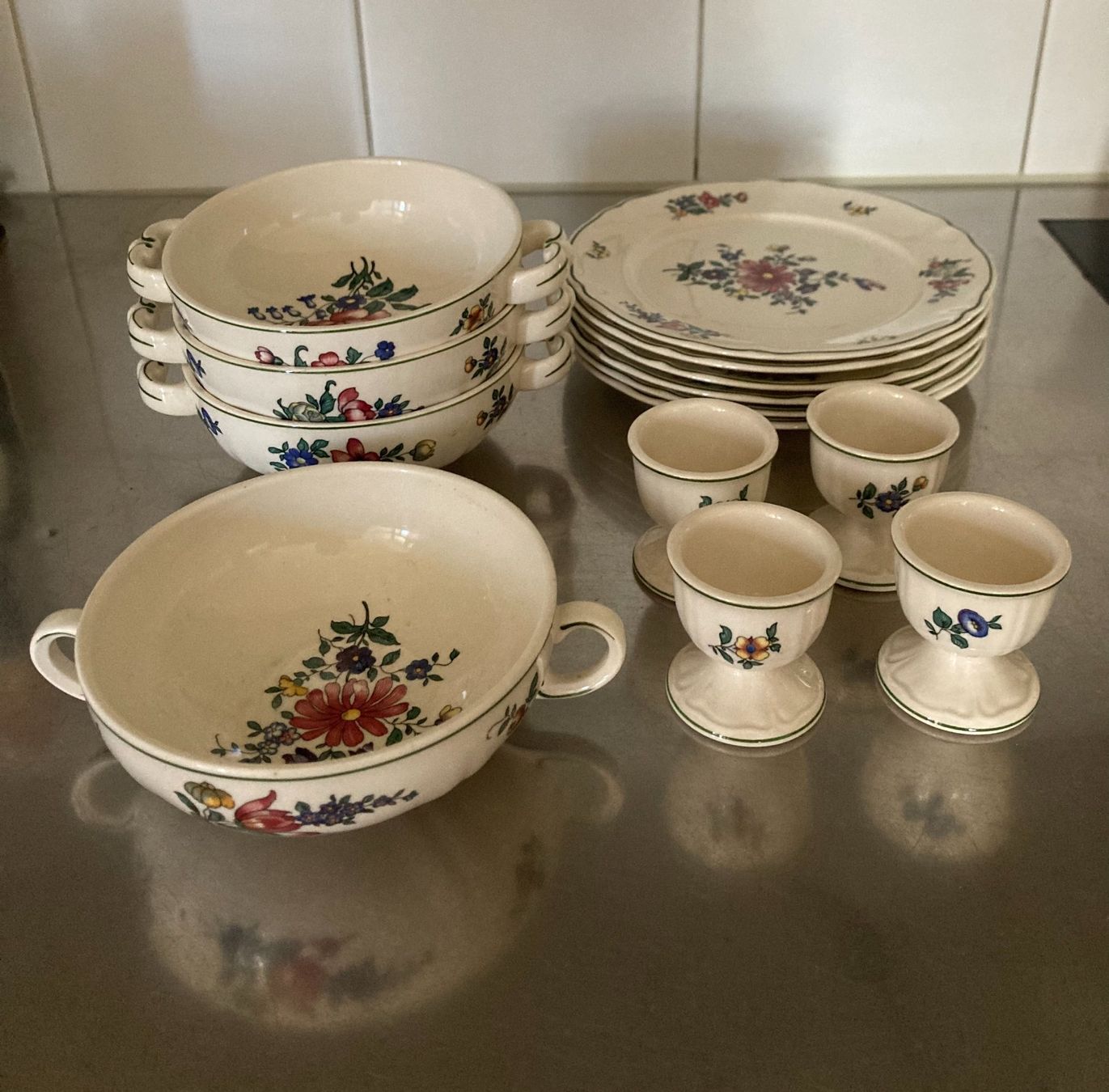 Villeroy & Boch Set di piatti: Villeroy&Boch "alt Strassburg", Dessertteller, Eierbecher .. – Usato da Riniken venduto da begeh-r-bar