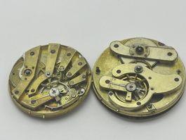 2 Taschenuhrwerke (Zylinder Hemmung)