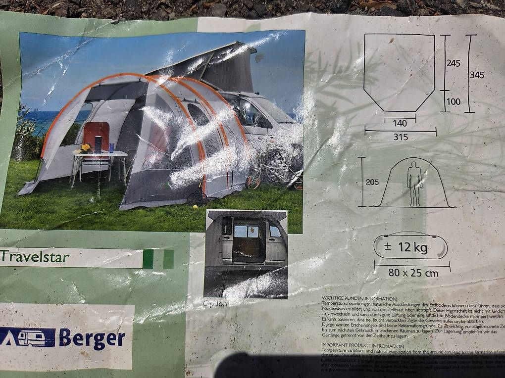 Verande & Tende da sole: Berger Travelstar Busvorzelt – Usato da Büttenhardt venduto da Cardman