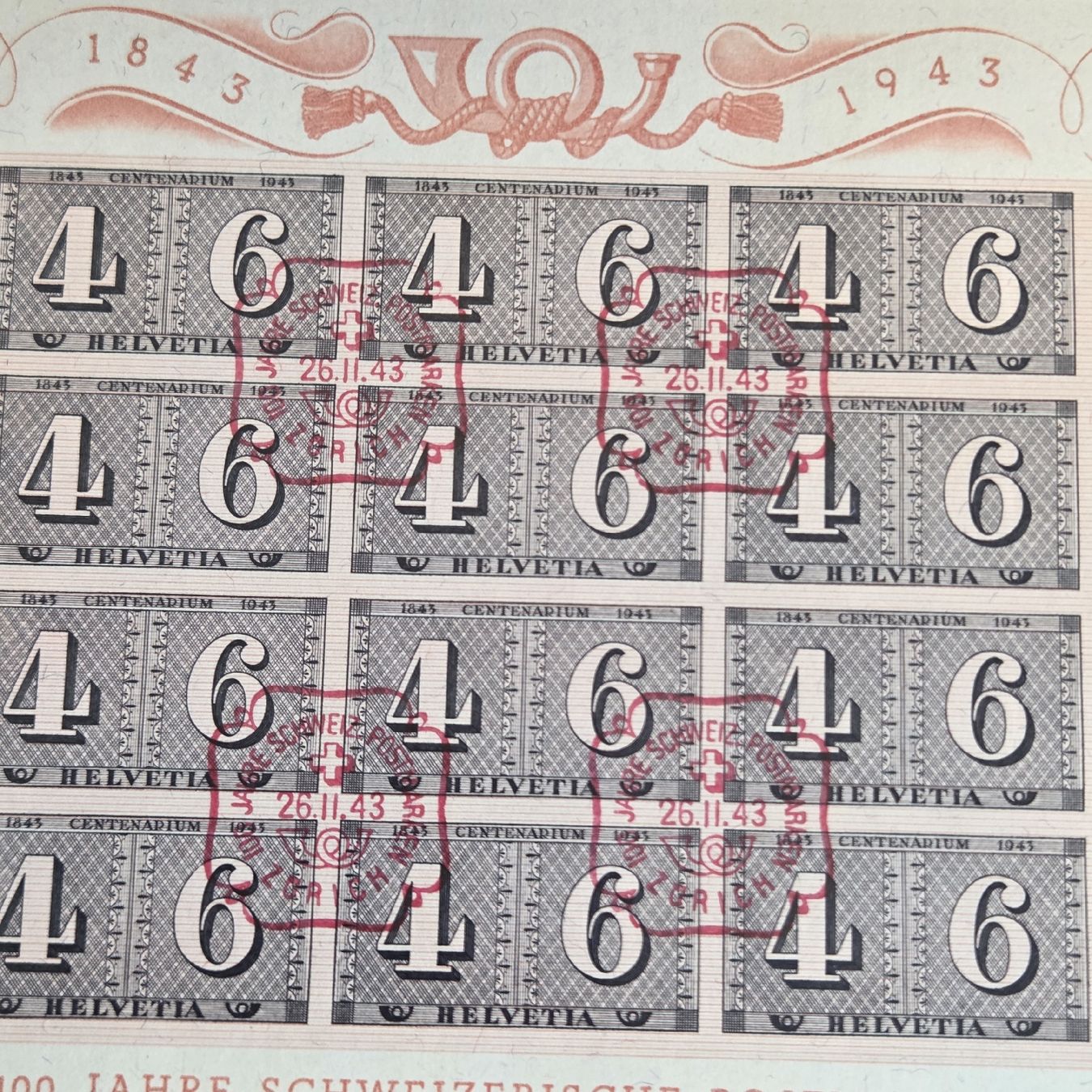 Tutti i francobolli: Schweiz. Briefmarke Toller Block 1943 – Usato da Stans venduto da Ducati16 3