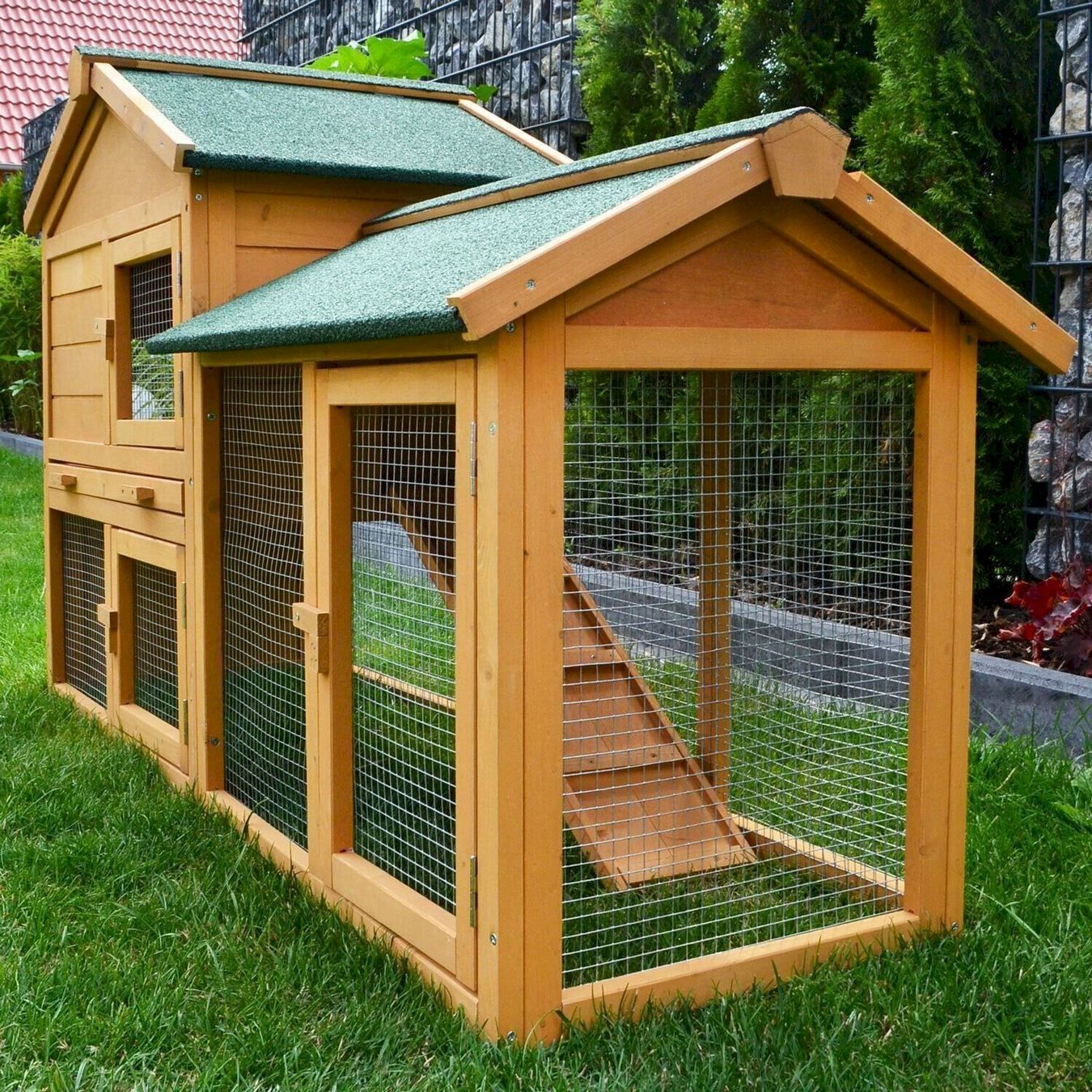 Gabbie, trasporto & Sicurezza: Hasenstall Hasenvilla 147 x 53 x 85 cm – Nuovo e nell'imballaggio originale da Bottighofen venduto da zaap 2