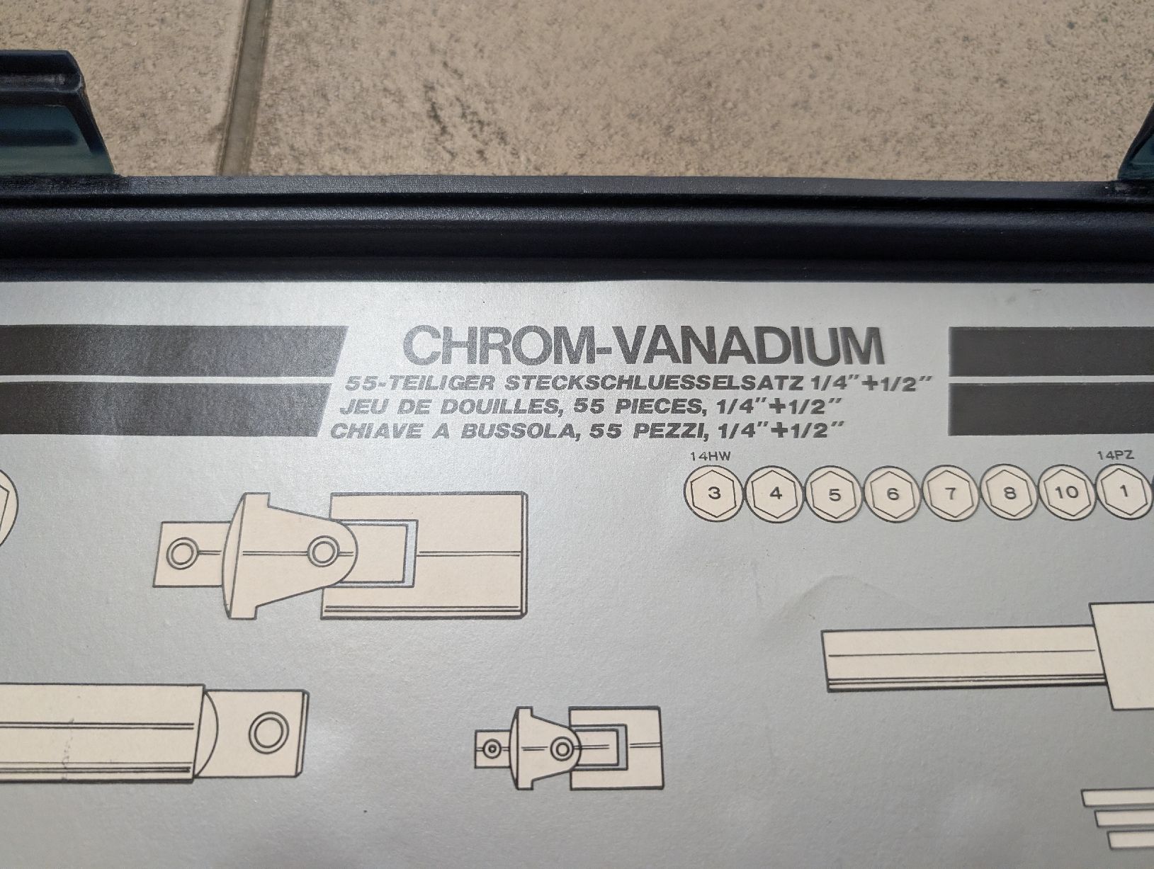 Tutti gli attrezzi: 55-teiliger Chrom-Vanadium Steckschlüsselsatz – Usato da Zürich venduto da Turbojoe 2