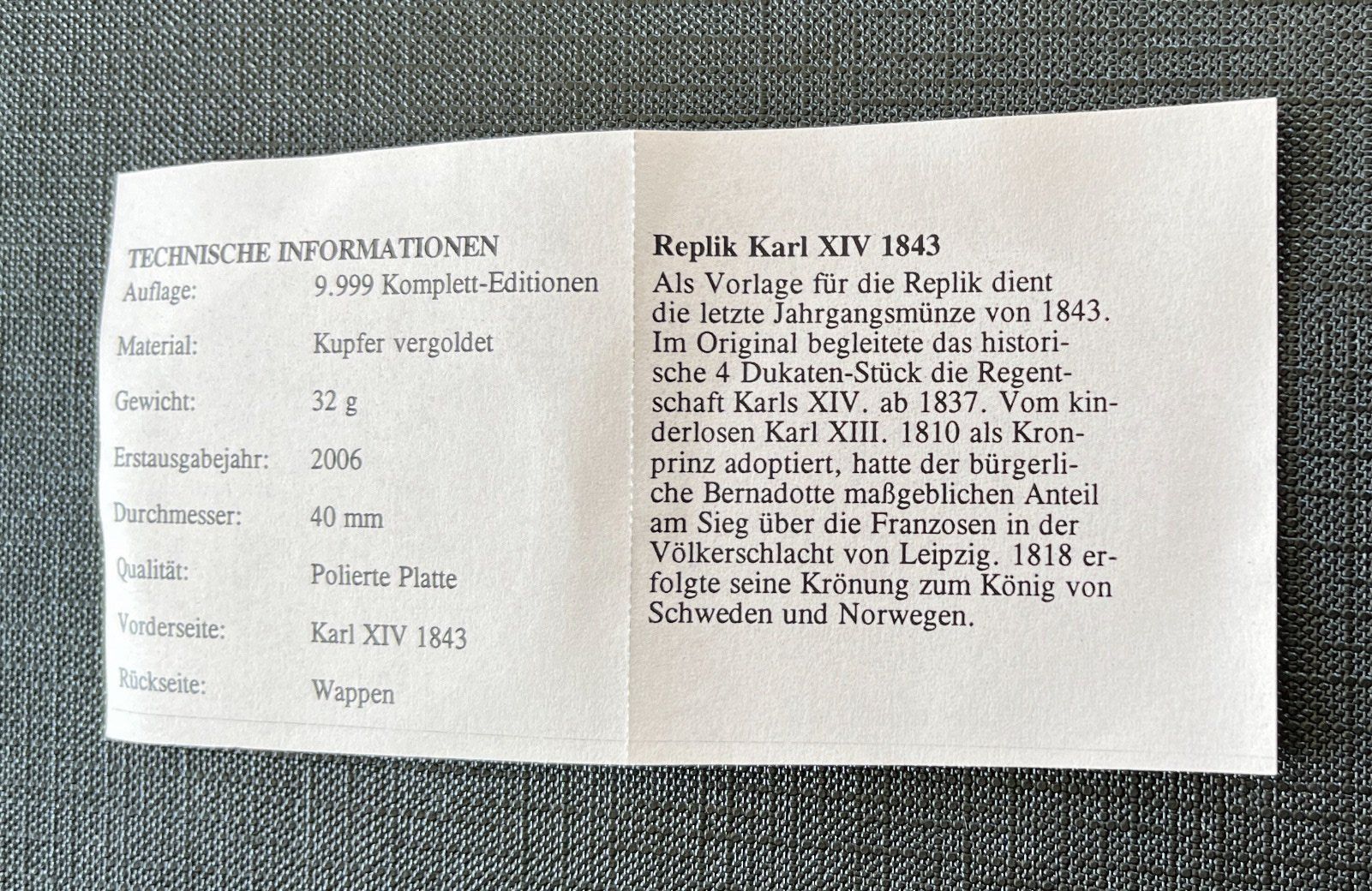 Medaillen: Karl der Große Nummer 04281 von 9999 – Neu und originalverpackt aus Emmenbrücke von inf_9dkq 2