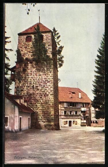 Cartoline postali: AK Zofingen, Blick auf den Pulverturm – Usato da Berlin venduto da bartko-reher