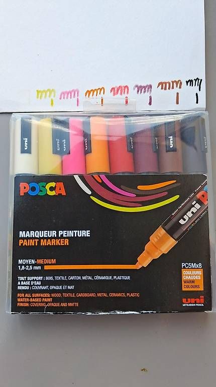 Colori: marqueurs PC-5M UNI POSCA – Usato da Areuse venduto da sis_y7dg