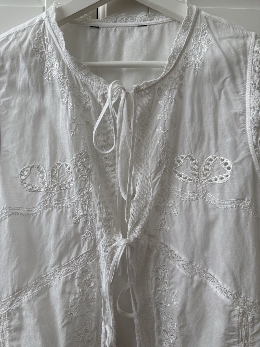 Zara Camicette: Zara Bluse Boho weiss Gr. 36 – Usato da Giswil venduto da Ody2 1
