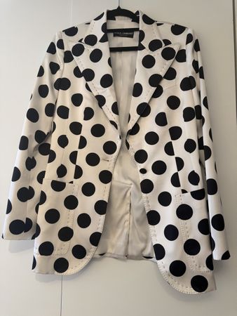 Dolce & Gabbana Blazer gepunktet weiss schwarz Grösse 42