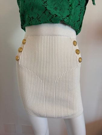 Balmain Minirock mit goldenen Knöpfen, neuwertig