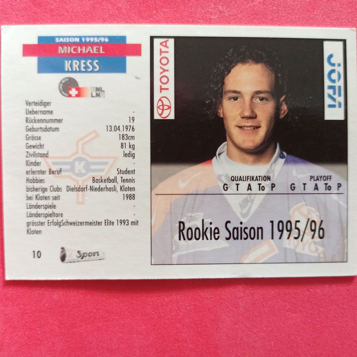 Sammelbilder & Trading cards: Michael Kress - EHC KLOTEN - 1995/96 – Gebraucht aus Dübendorf von kb86_MOVIE 1