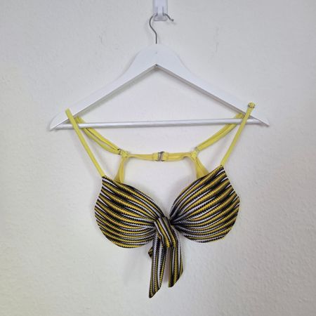 Sommer Bikini Set, Gr. S, Gelb/Schwarz, Strand Outfit ☀️