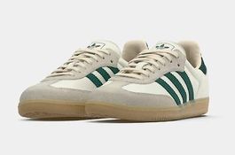 adidas - Samba OG - Cloud White/Collegiate Green/Grey Two